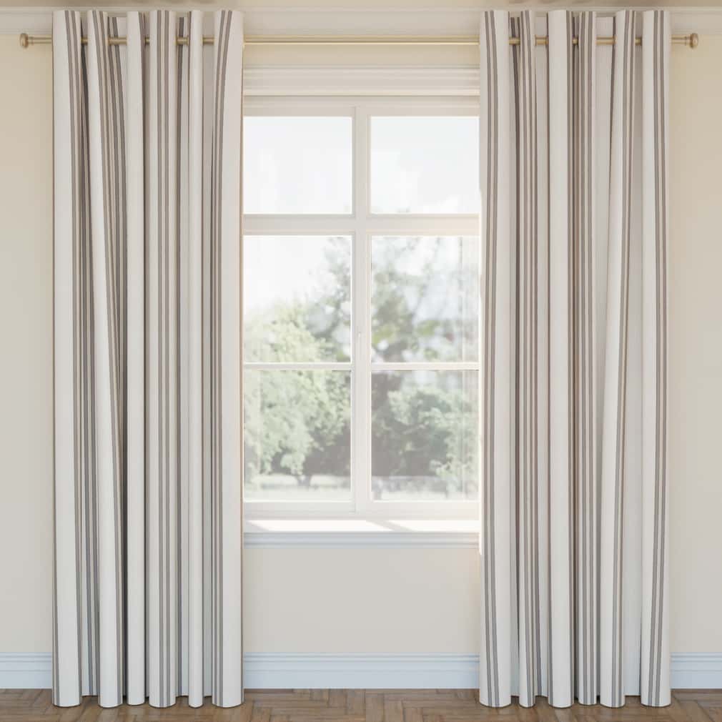 D2923 Stripe Stone Gold & Yellow,Grey & Silver Charlotte Fabrics