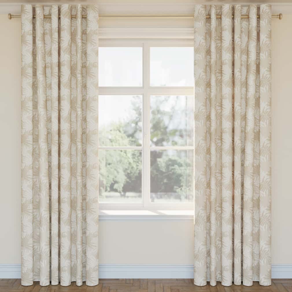 D2929 Leaves Beechwood Beige & Taupe Charlotte Fabrics