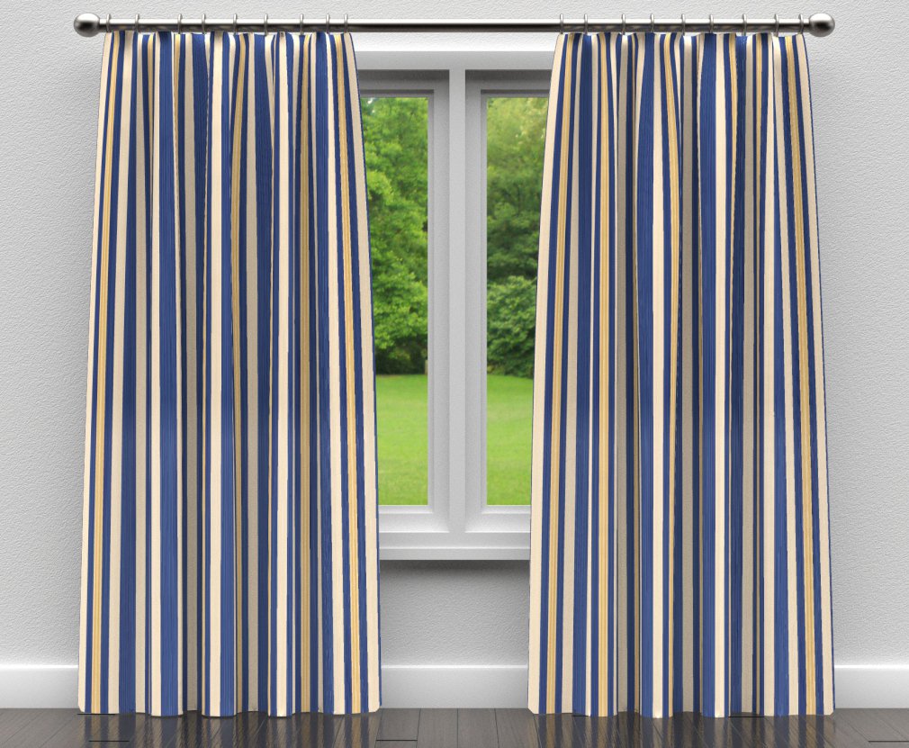 D301 Stripe Regal Noble Stripe Blue Charlotte Fabrics