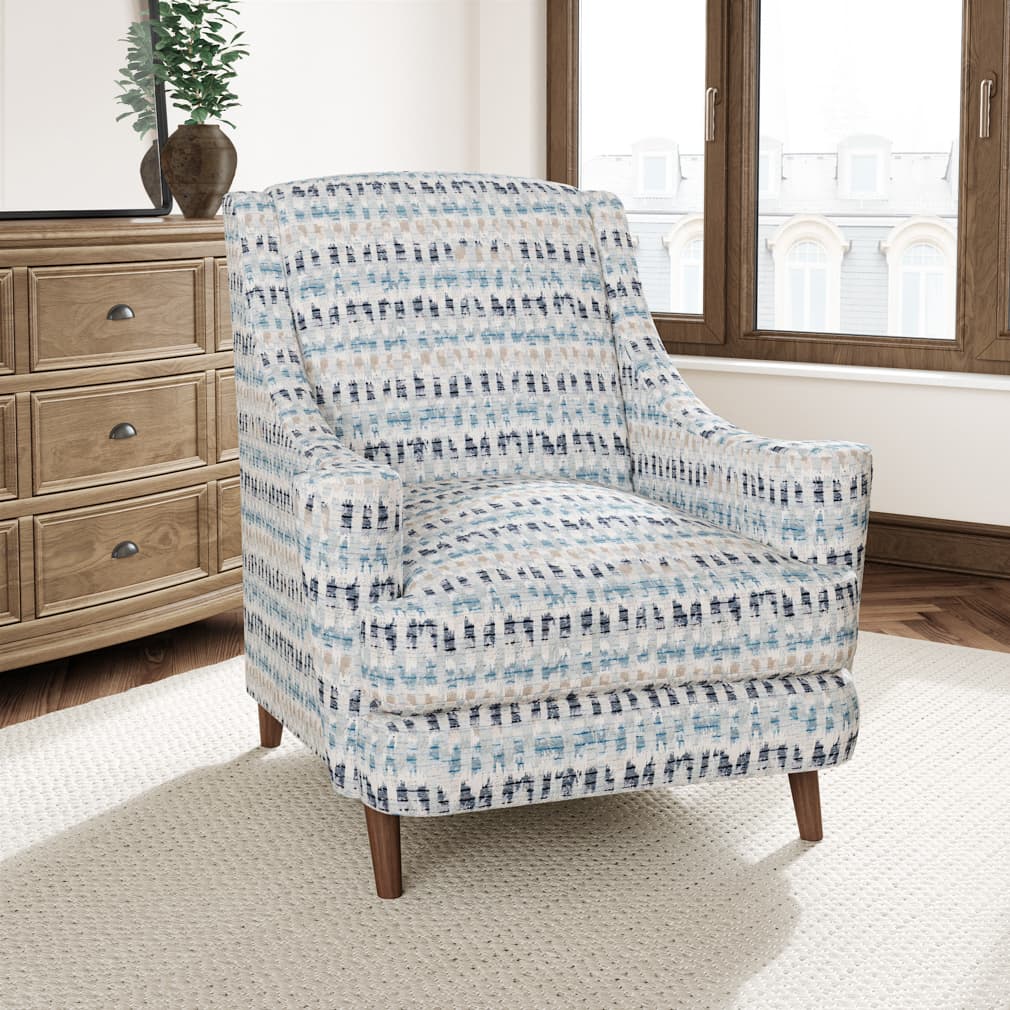 D3055 Abstract & Geometric Sky Blue Charlotte Fabrics