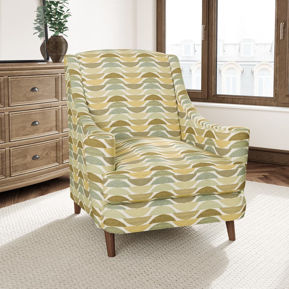 D3064 Abstract & Geometric Chartreuse Green Charlotte Fabrics