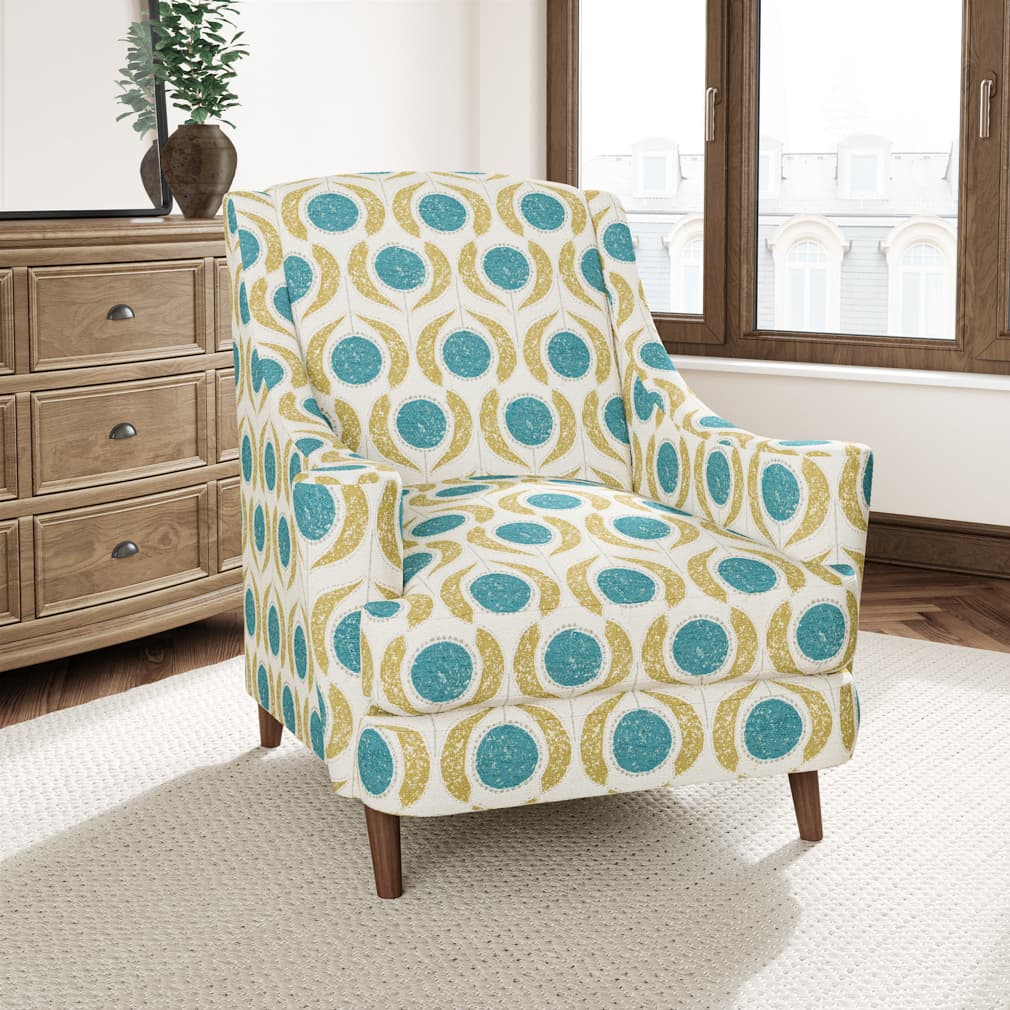 D3068 Abstract & Geometric Surf Aqua & Teal,Green Charlotte Fabrics