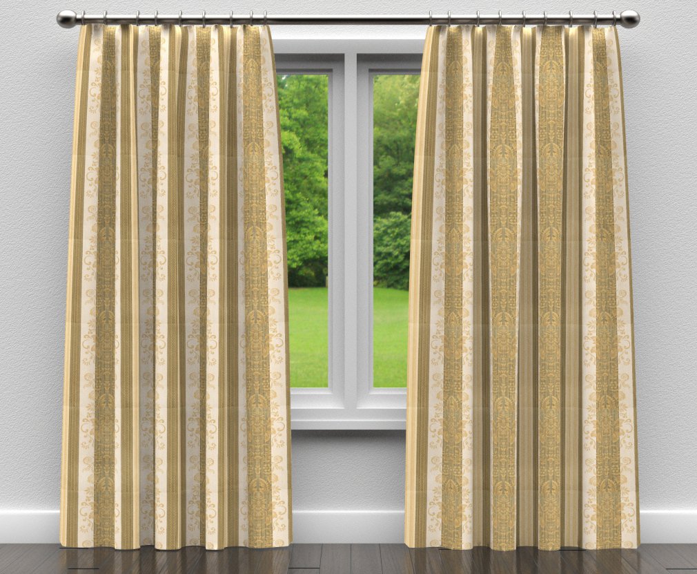 D318 Damask,Stripe Juniper Vintage Green Charlotte Fabrics