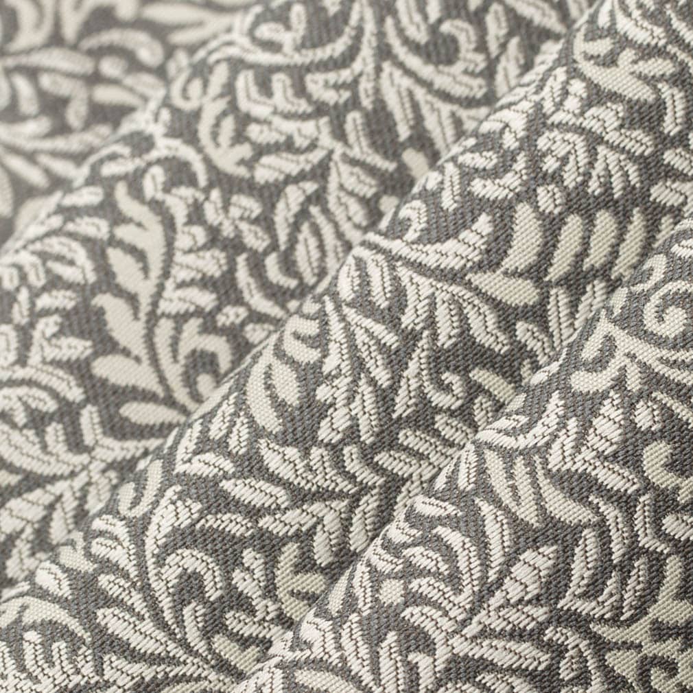 D3258 Leaves,Small Scale Pewter Elise Grey & Silver Charlotte Fabrics