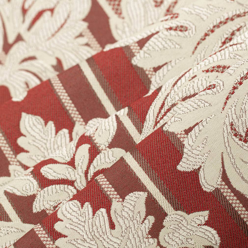 D3266 Damask,Stripe Ruby Palisade Red & Burgundy Charlotte Fabrics