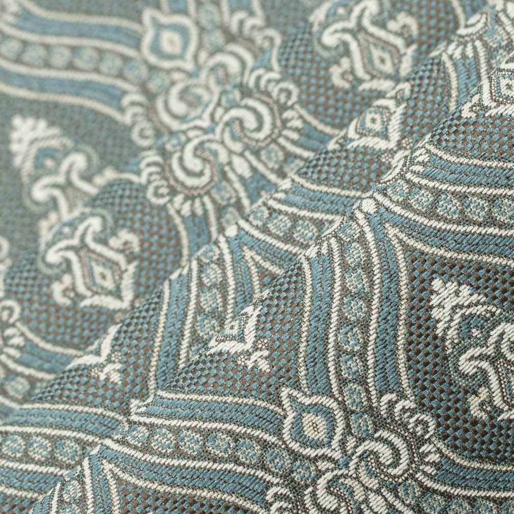 D3287 Abstract & Geometric,Damask Turquoise Ornate Aqua & Teal Charlotte Fabrics