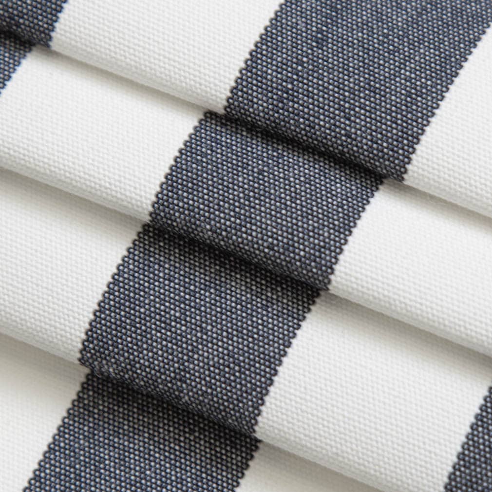 D3472 Stripe Tiki Navy Blue Charlotte Fabrics
