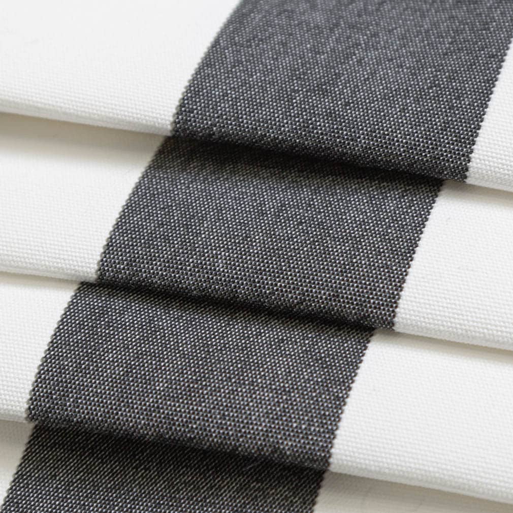 D3479 Stripe Cabana Black Black Charlotte Fabrics