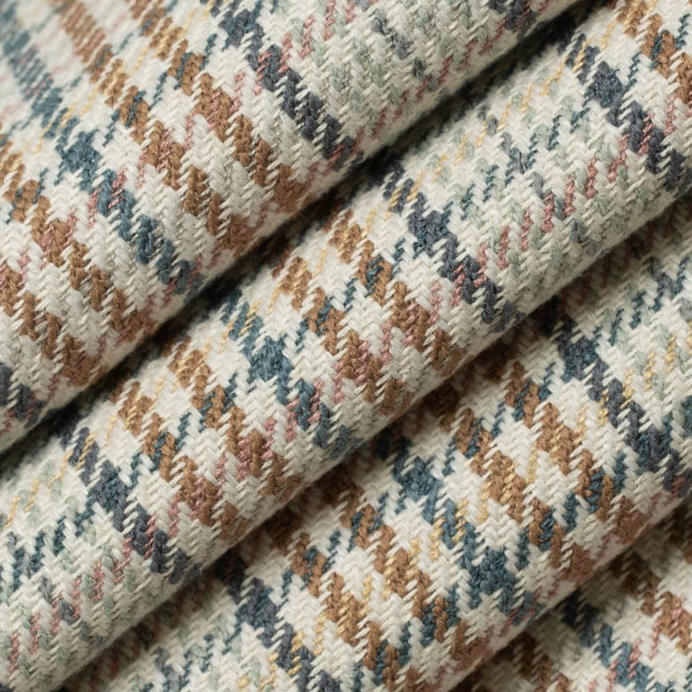 D3545 Check & Houndstooth,Plaid Sunset Blue Charlotte Fabrics