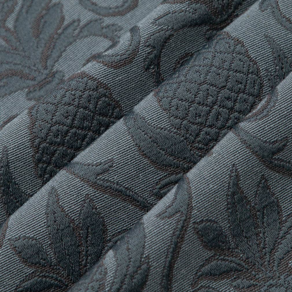 D3575 Damask,Novelty Indigo Pineapple Blue Charlotte Fabrics