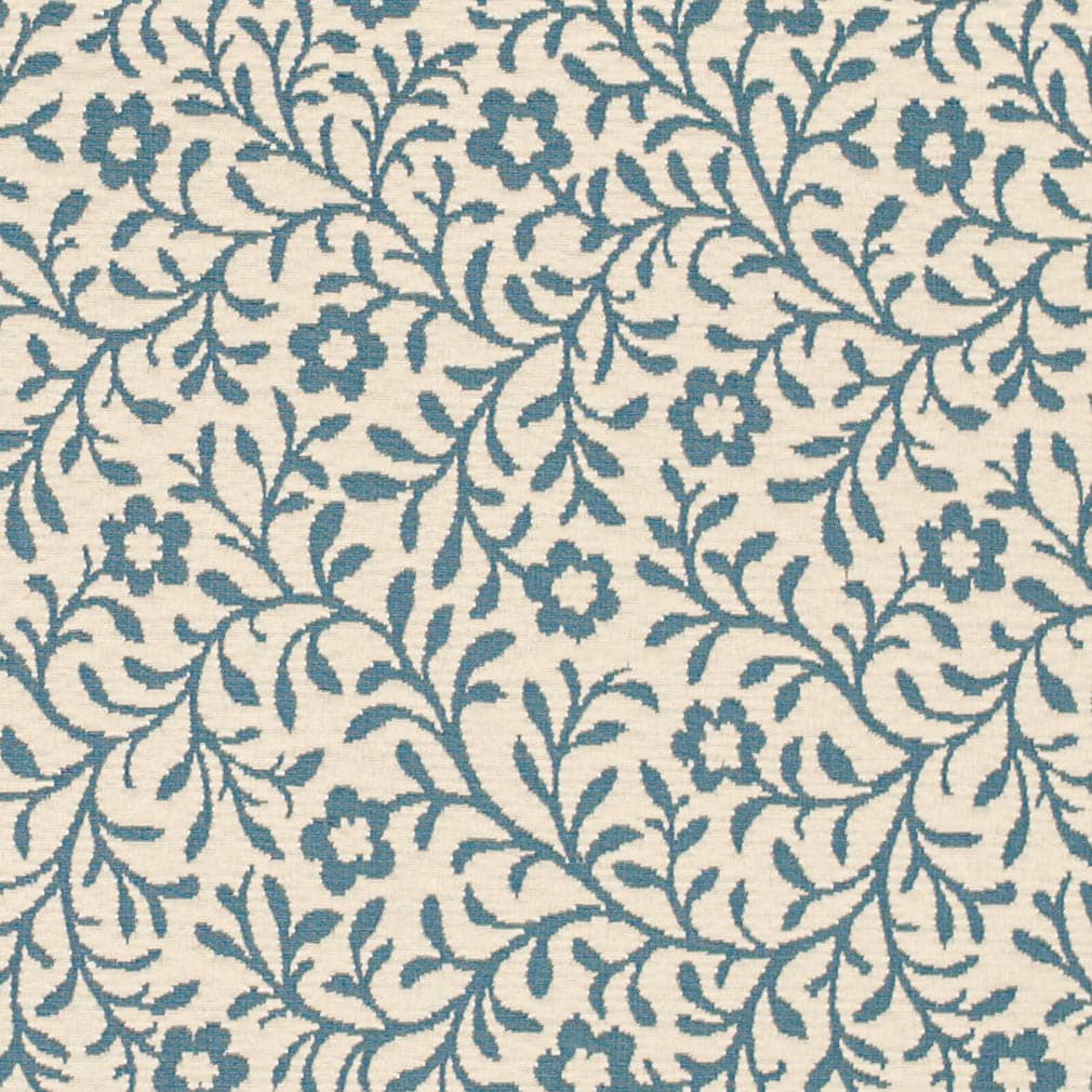 D3597 Floral,Leaves Blue Charlotte Fabrics Matelasse,Woven Patterns