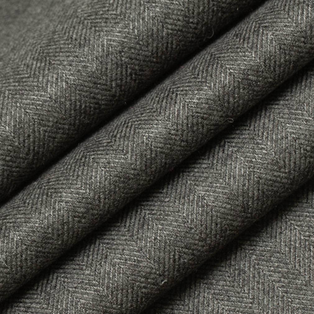 D3605 Herringbone & Chevron,Small Scale Charcoal Grey & Silver Charlotte Fabrics
