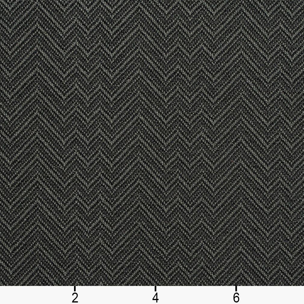 D378 Abstract & Geometric,Herringbone & Chevron,Small Scale Graphite Black Charlotte Fabrics