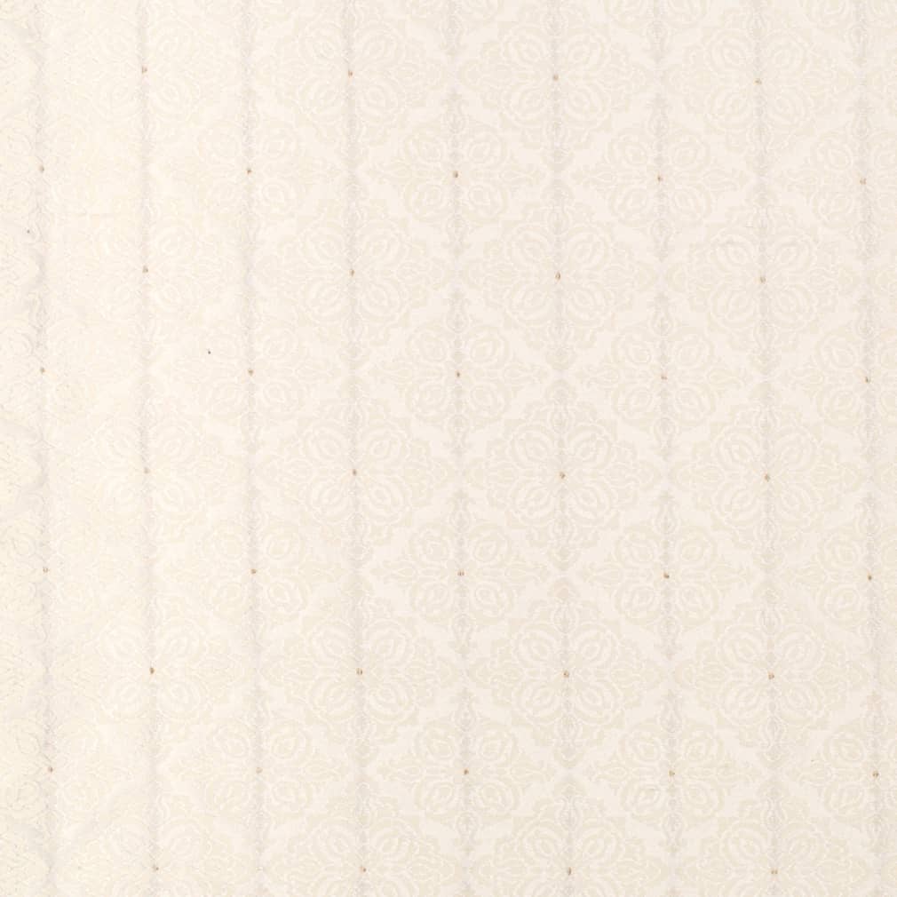 D4050 Damask,Diamonds White & Ivory Charlotte Fabrics Woven Patterns