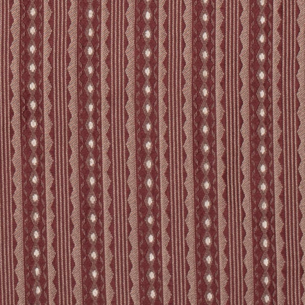 D4075 Stripe Red & Burgundy Charlotte Fabrics Woven Patterns