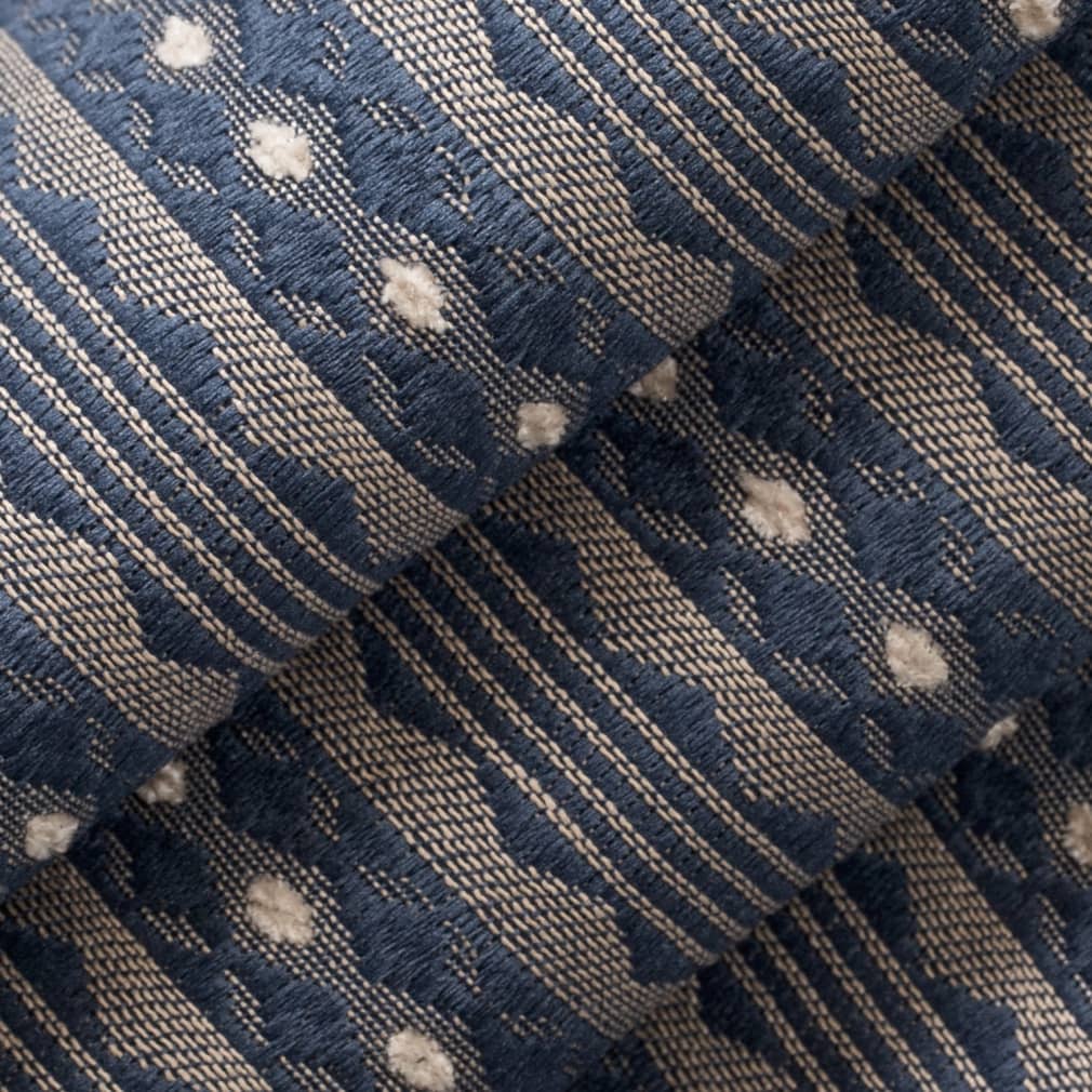 D4077 Stripe Navy Mona Blue Charlotte Fabrics