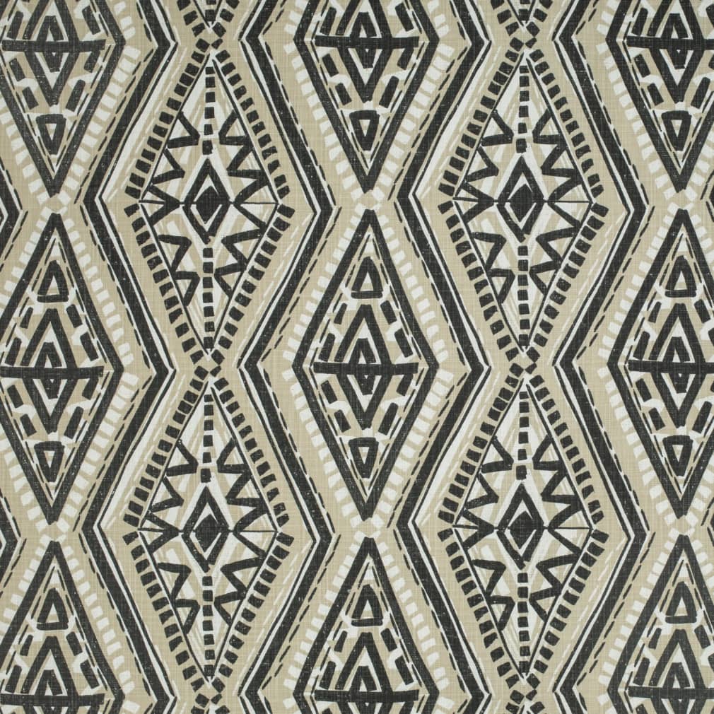 D4100 Abstract & Geometric,Global Beige & Taupe,Black Charlotte Fabrics Linen,Prints
