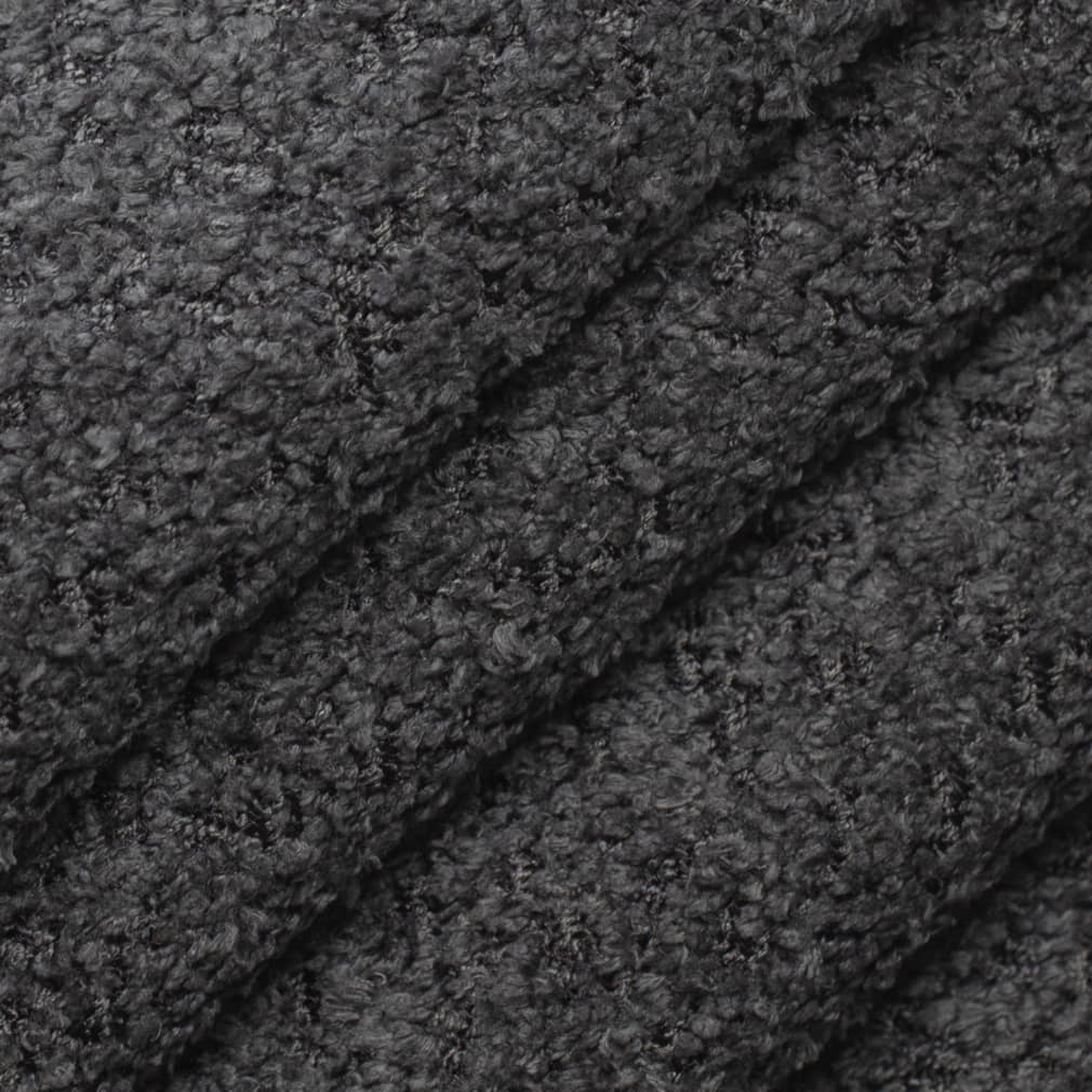 D4286 Plain & Solid Charcoal Grey & Silver Charlotte Fabrics