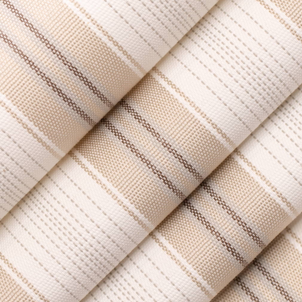 D4307 Stripe Fawn Beige & Taupe,Brown Charlotte Fabrics