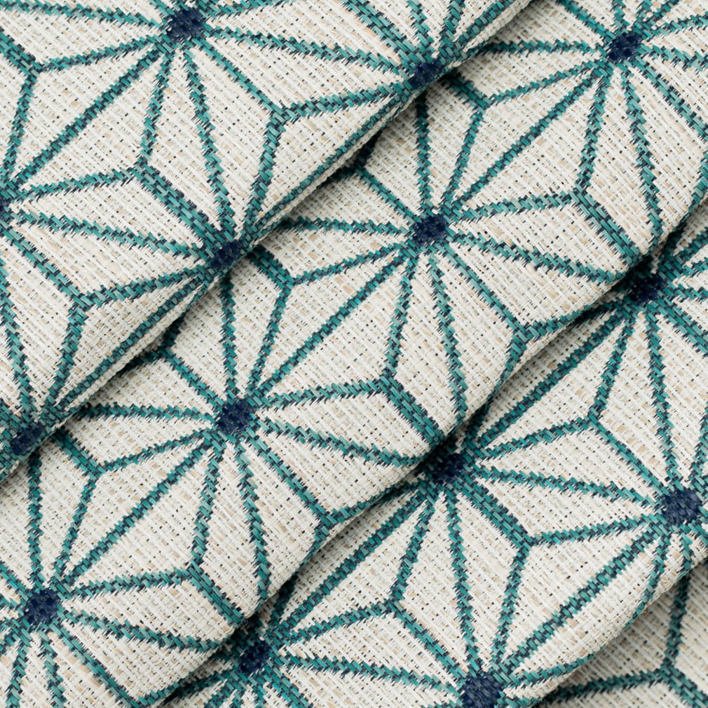 D4314 Abstract & Geometric Lagoon Aqua & Teal Charlotte Fabrics