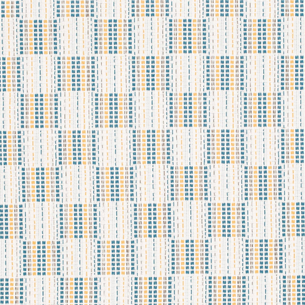 D4319 Abstract & Geometric Blue,Gold & Yellow Charlotte Fabrics Woven Patterns