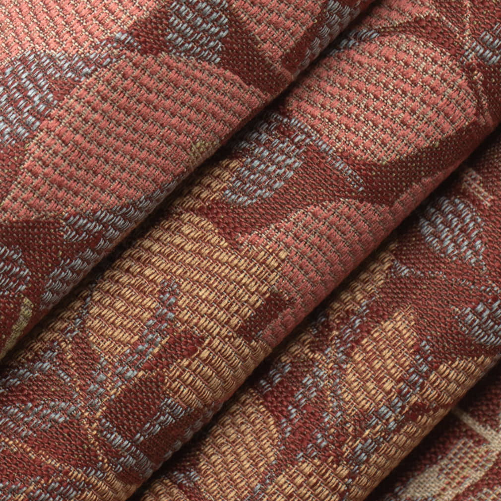 D4386 Leaves,Tropical & Botanical Pomegranate Orange & Rust,Red & Burgundy Charlotte Fabrics