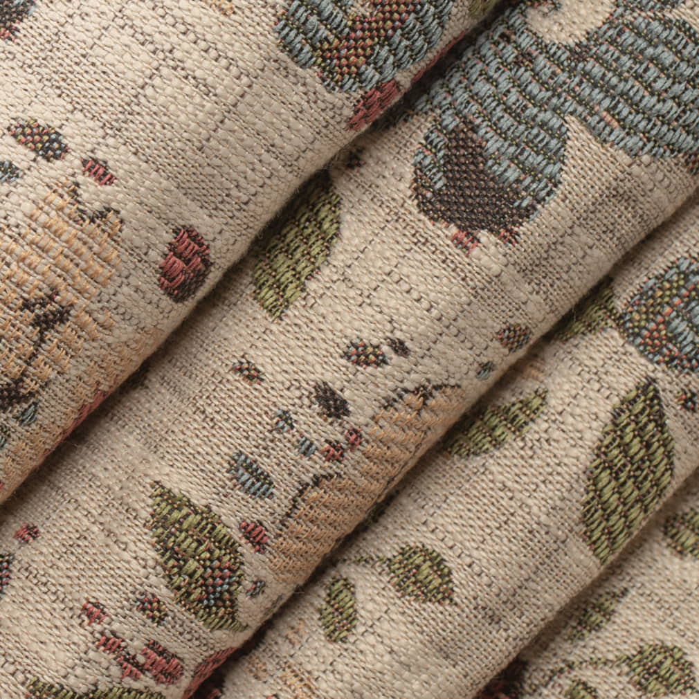 D4387 Floral Bloom Blue,Red & Burgundy Charlotte Fabrics
