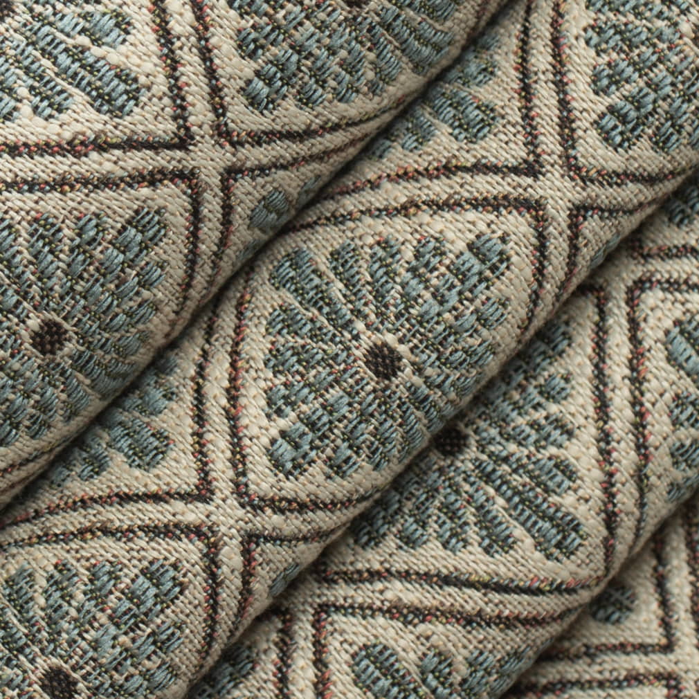 D4391 Abstract & Geometric,Diamonds Federal Blue Charlotte Fabrics