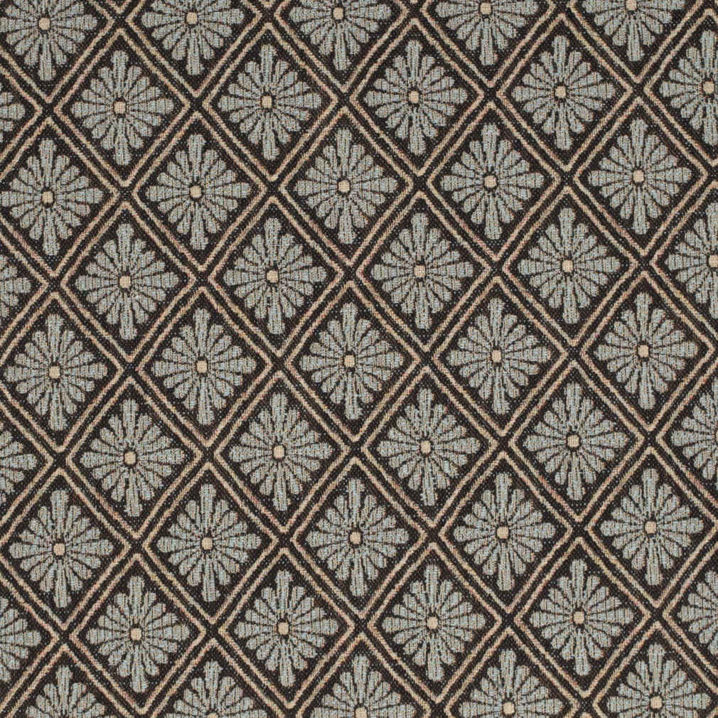 D4394 Abstract & Geometric,Diamonds Blue Charlotte Fabrics Tapestry,Woven Patterns