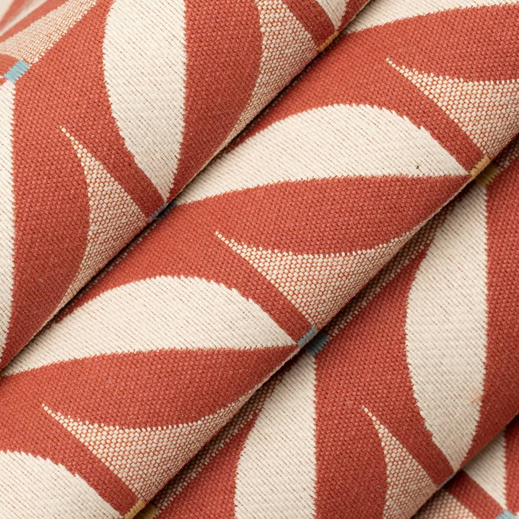 D4550 Abstract & Geometric Patio Poppy Red & Burgundy Charlotte Fabrics