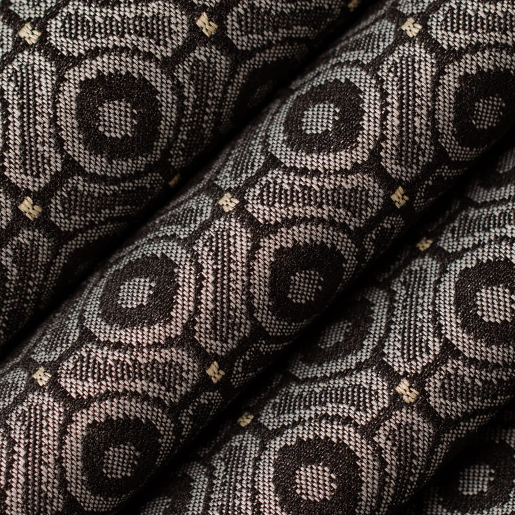 D4643 Abstract & Geometric,Small Scale Coal Black,Grey & Silver Charlotte Fabrics