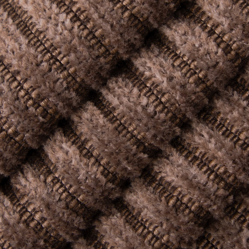D4941 Corduroy,Small Scale,Stripe Carob Brown Charlotte Fabrics
