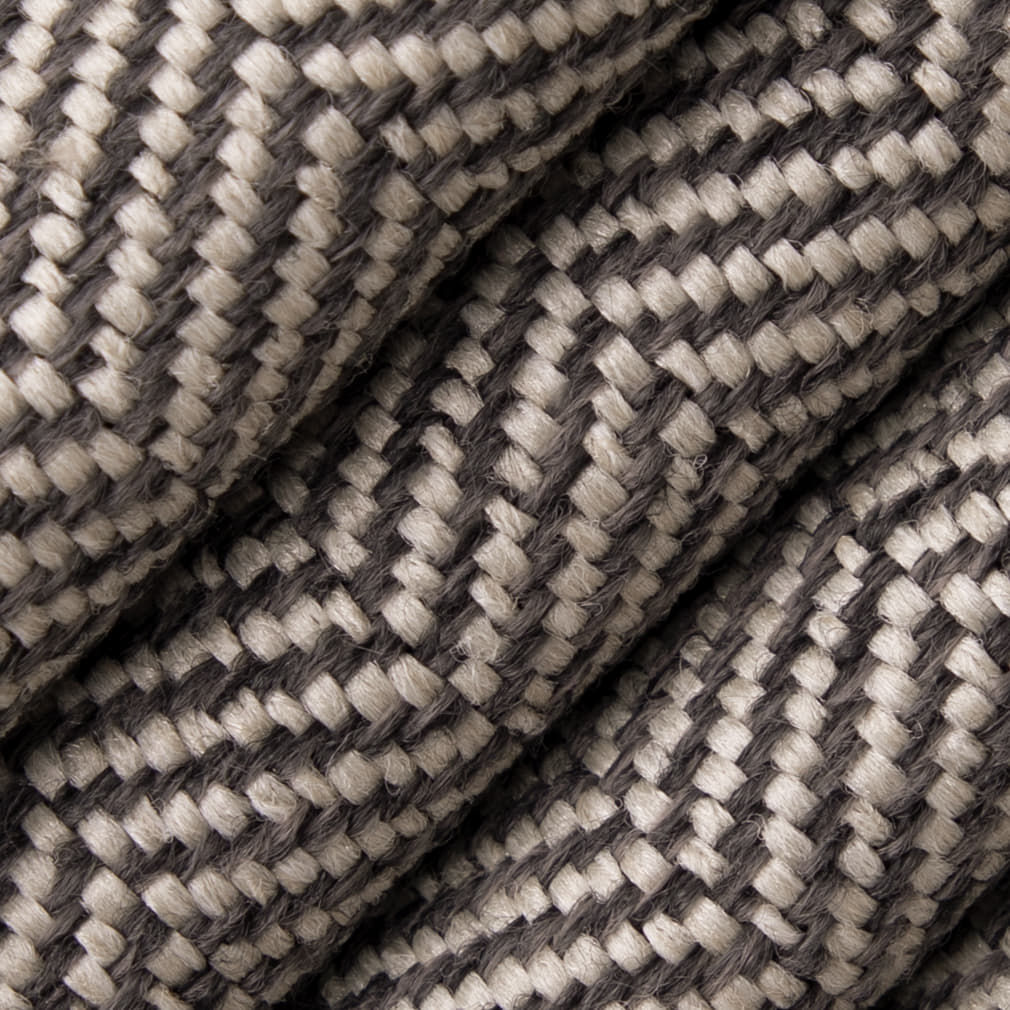 D5008 Herringbone & Chevron,Small Scale Gunmetal Grey & Silver Charlotte Fabrics
