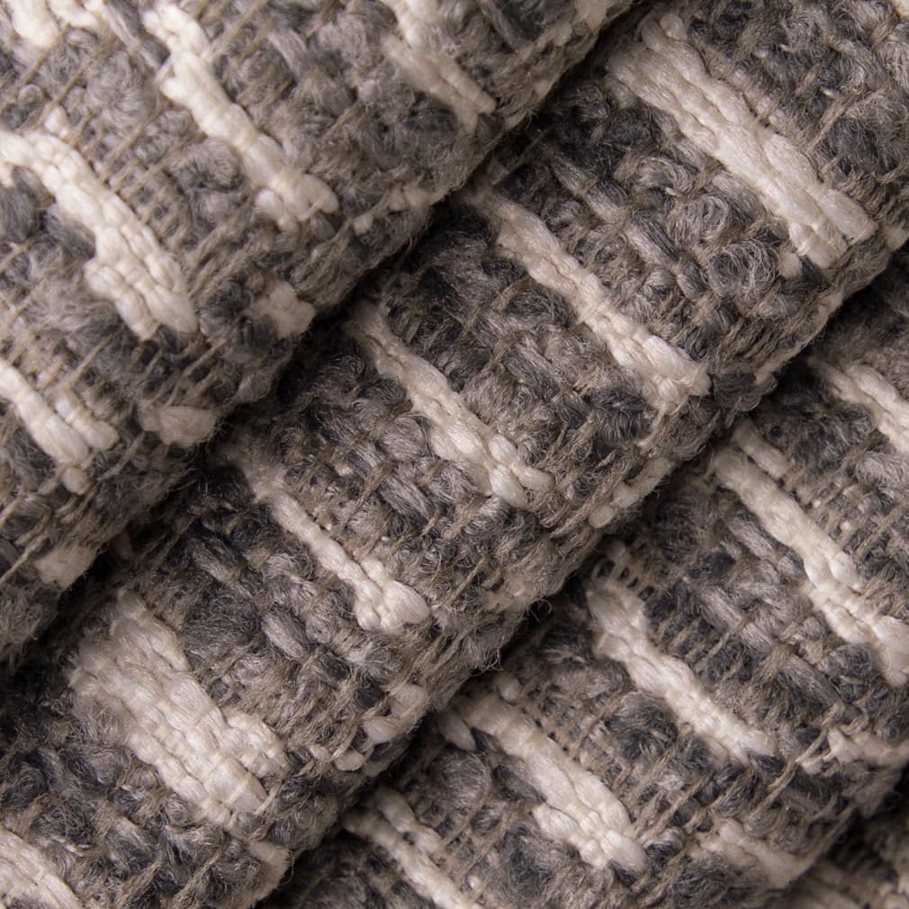 D5036 Abstract & Geometric Cement Grey & Silver Charlotte Fabrics