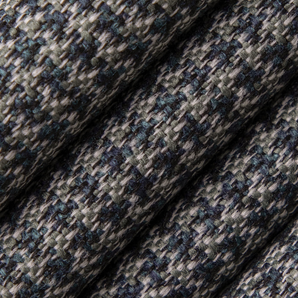 D5077 Check & Houndstooth Baltic Blue Charlotte Fabrics