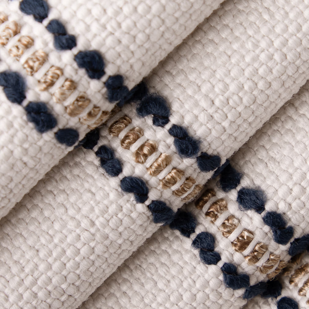 D5087 Stripe Navy Blue Charlotte Fabrics