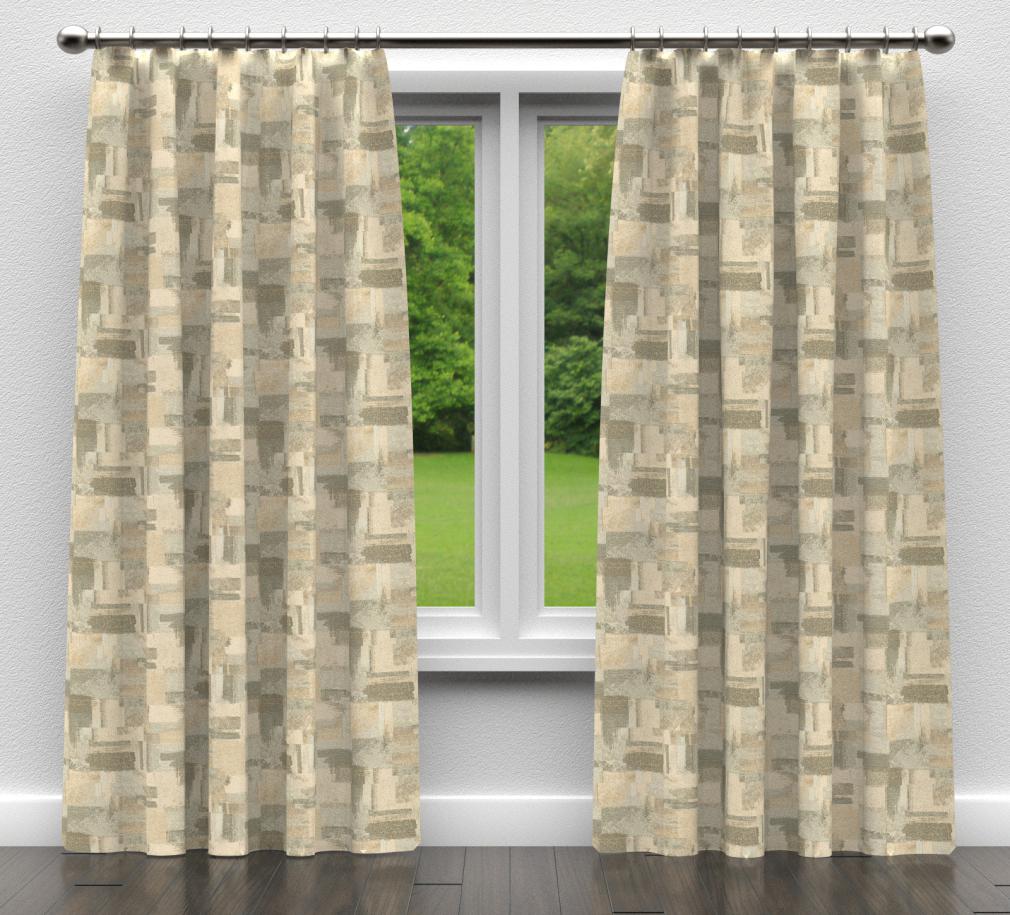 D839 Abstract & Geometric Denali/Sand Beige & Taupe Charlotte Fabrics