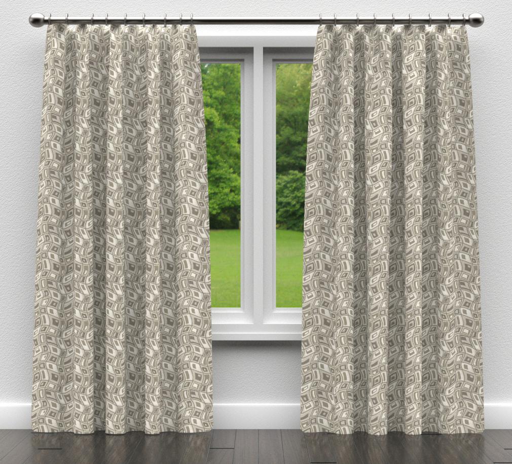 D865 Abstract & Geometric Zion/Smoke Grey & Silver Charlotte Fabrics