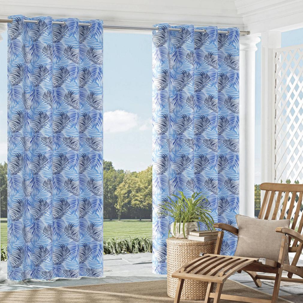 D955 Leaves,Tropical & Botanical Ocean Breeze Blue Charlotte Fabrics