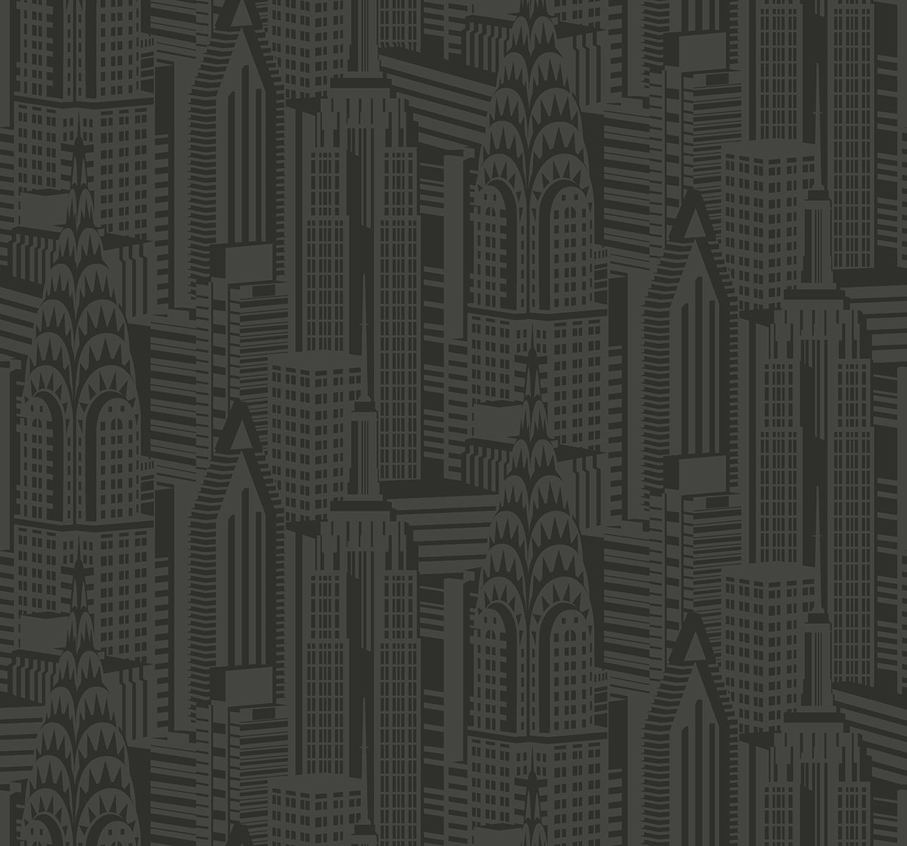 DC61510 Collins & Company Deco 2 Wallpaper Manhattan Skyline Midnight