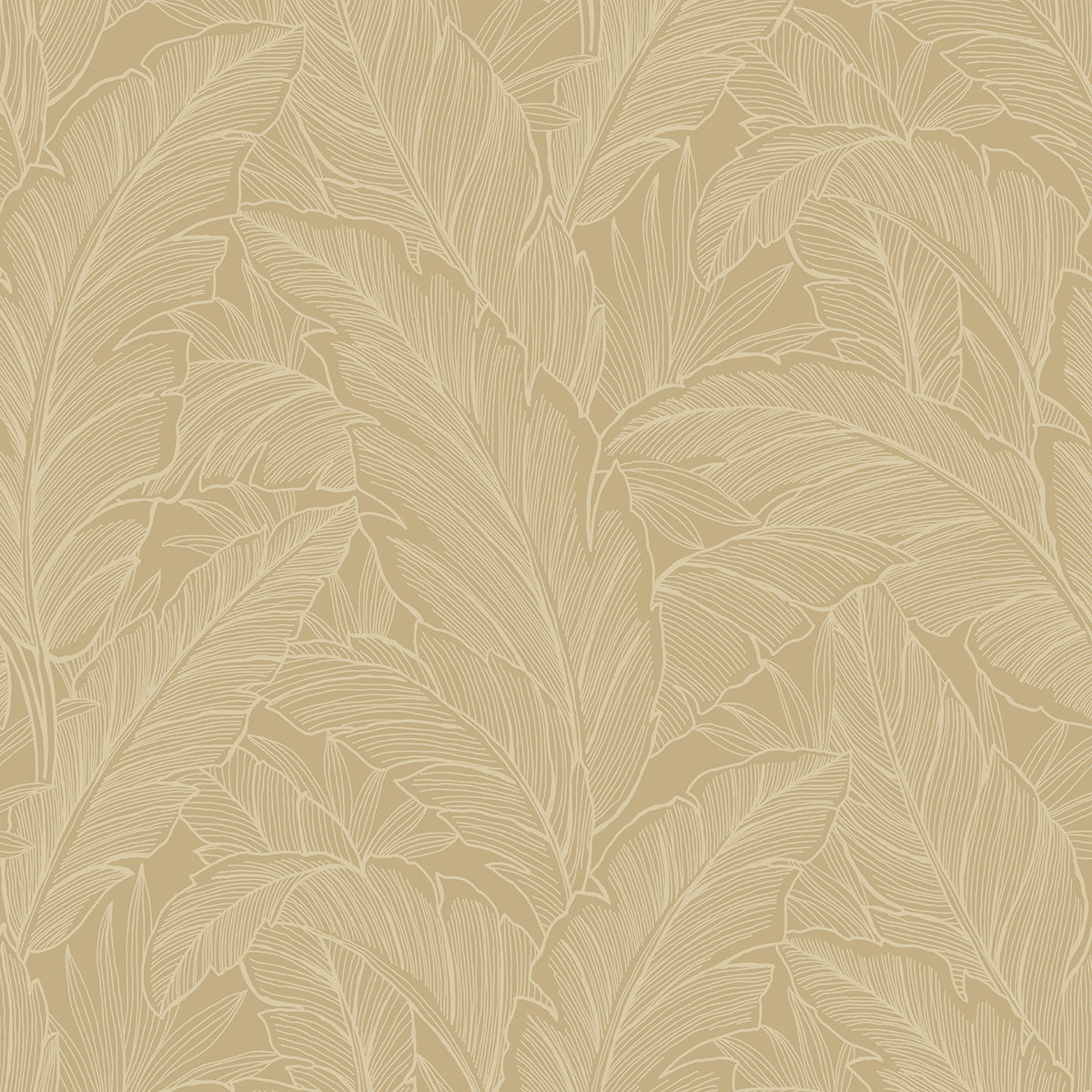 DC61705 Collins & Company Deco 2 Wallpaper Deco Banana Leaf Old Gold