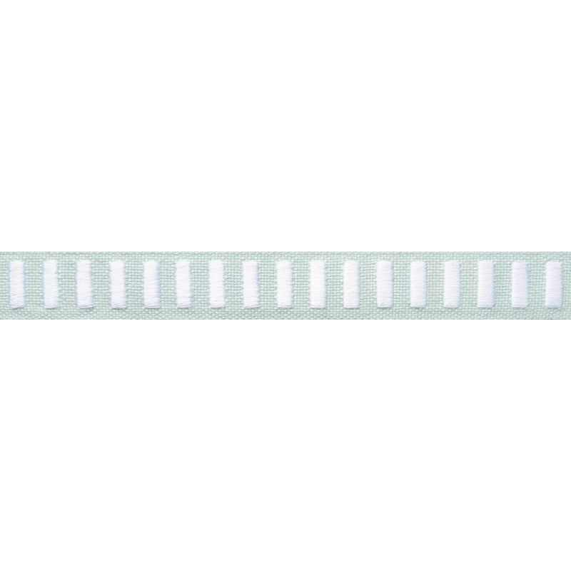 E12128 Thibaut White on Mist Fabric