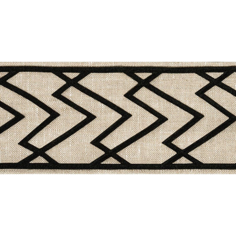 E12208 Thibaut Black on Linen Fabric