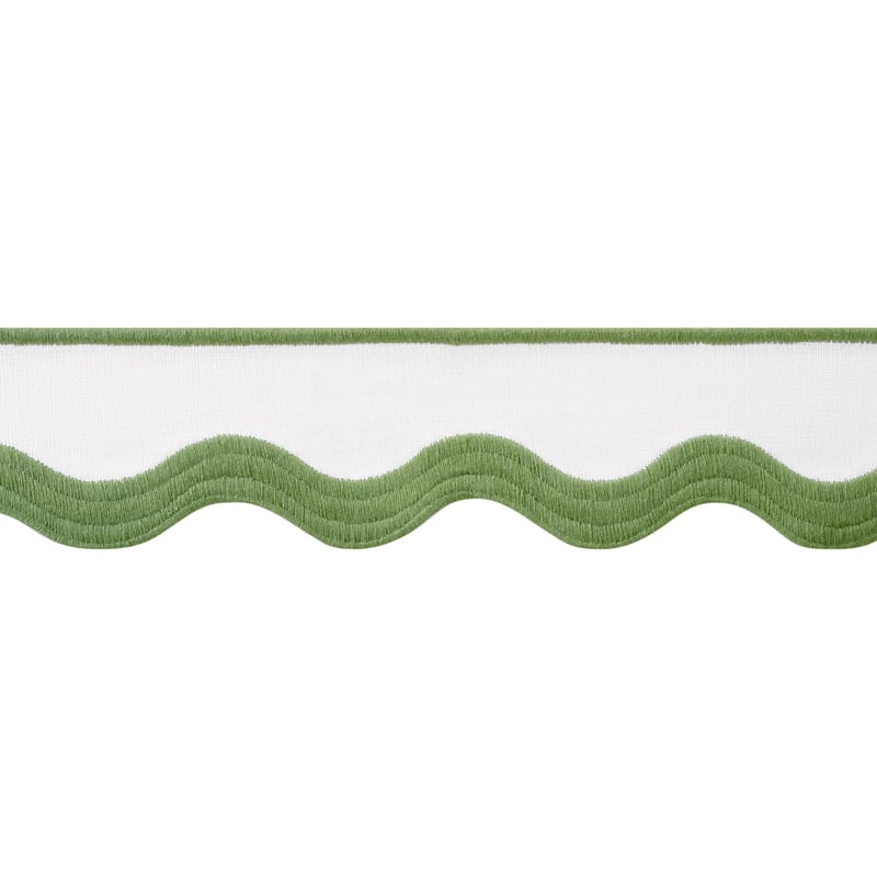 E12331 Thibaut Leaf on White Fabric
