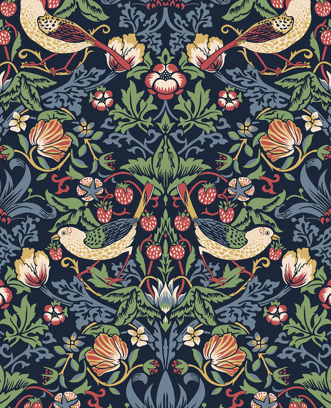 ET11202 Etten Studios Legacy Prints Wallpaper Fragaria Garden Midnight Blue