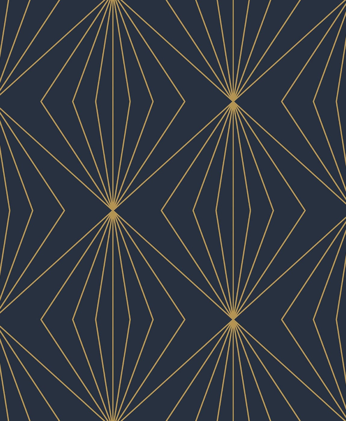 ET11502 Etten Studios Etten Studios Online Wallpaper Diamond Vector Navy Blue & Metallic Gold