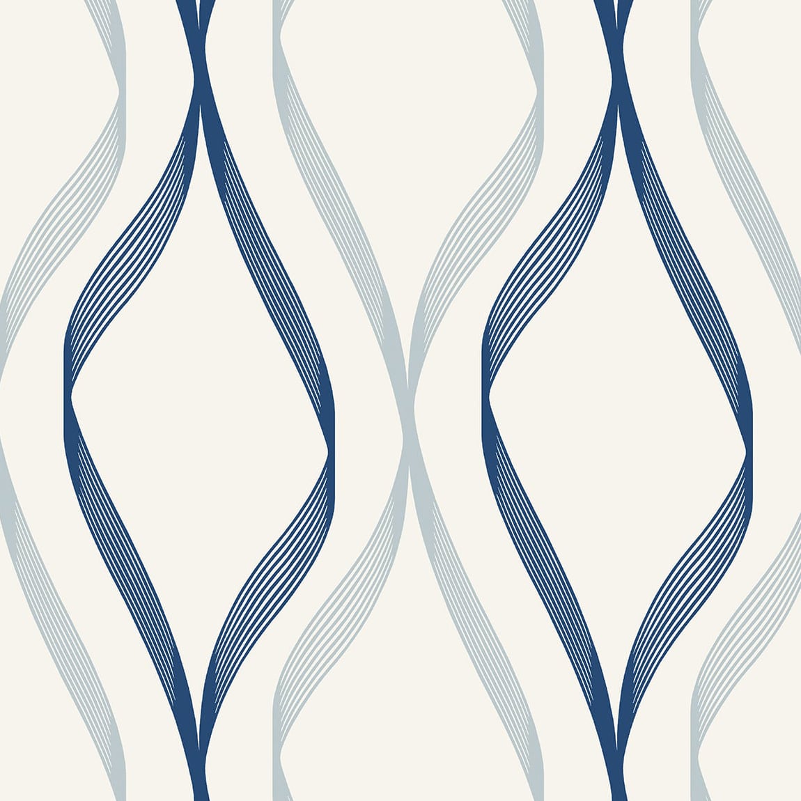 ET11802 Etten Studios Etten Studios Online Wallpaper Wave Ogee Celtic Blue & Dewdrop
