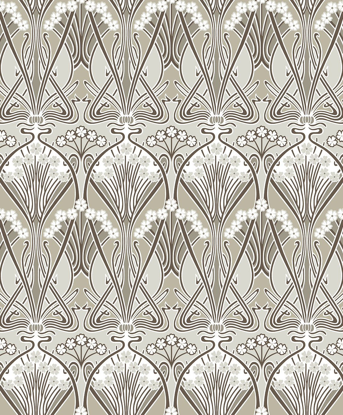 ET12416 Etten Studios Legacy Prints Wallpaper Dragonfly Damask Warm Pewter