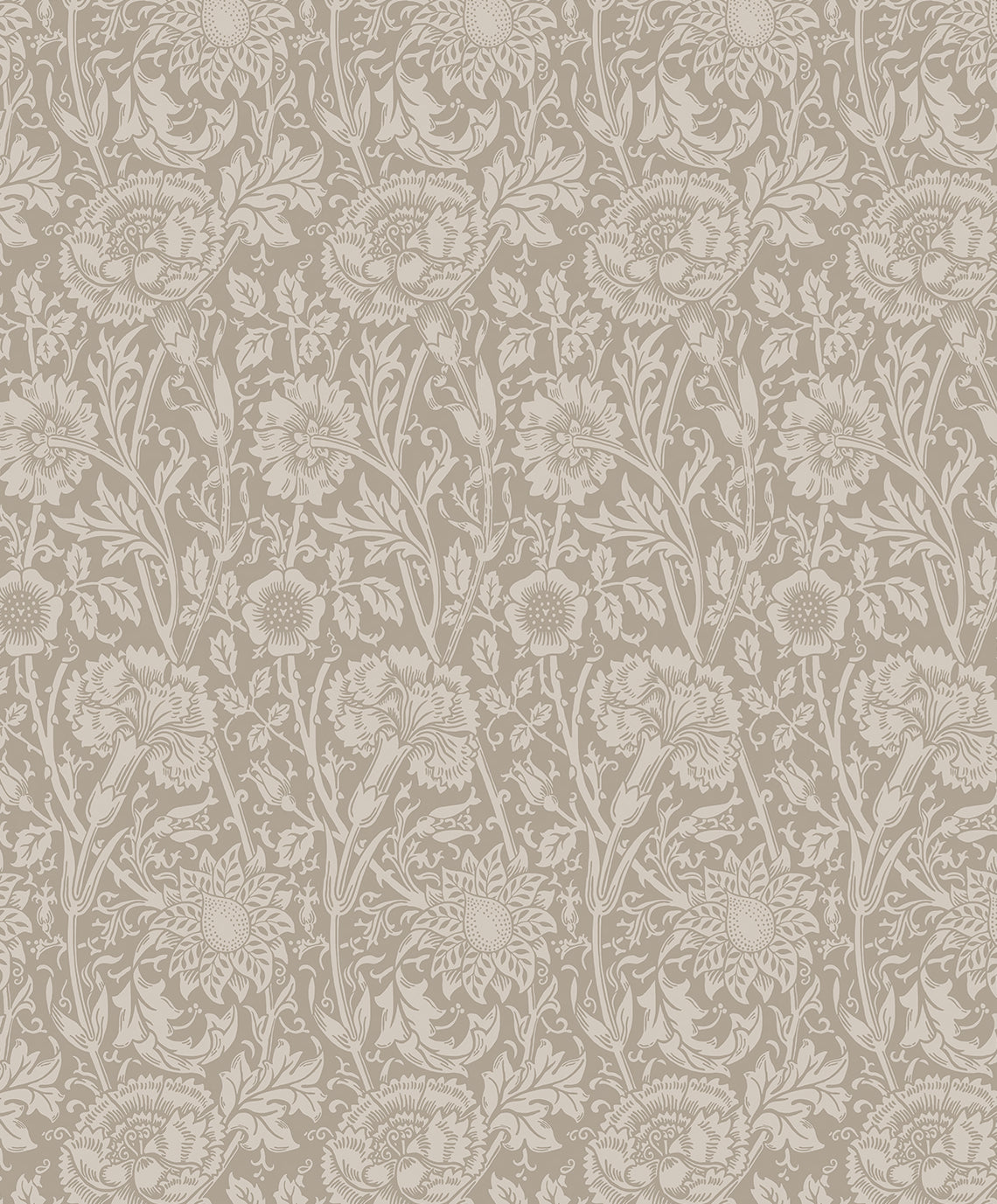 ET12508 Etten Studios Legacy Prints Wallpaper Tonal Floral Trail Taupe