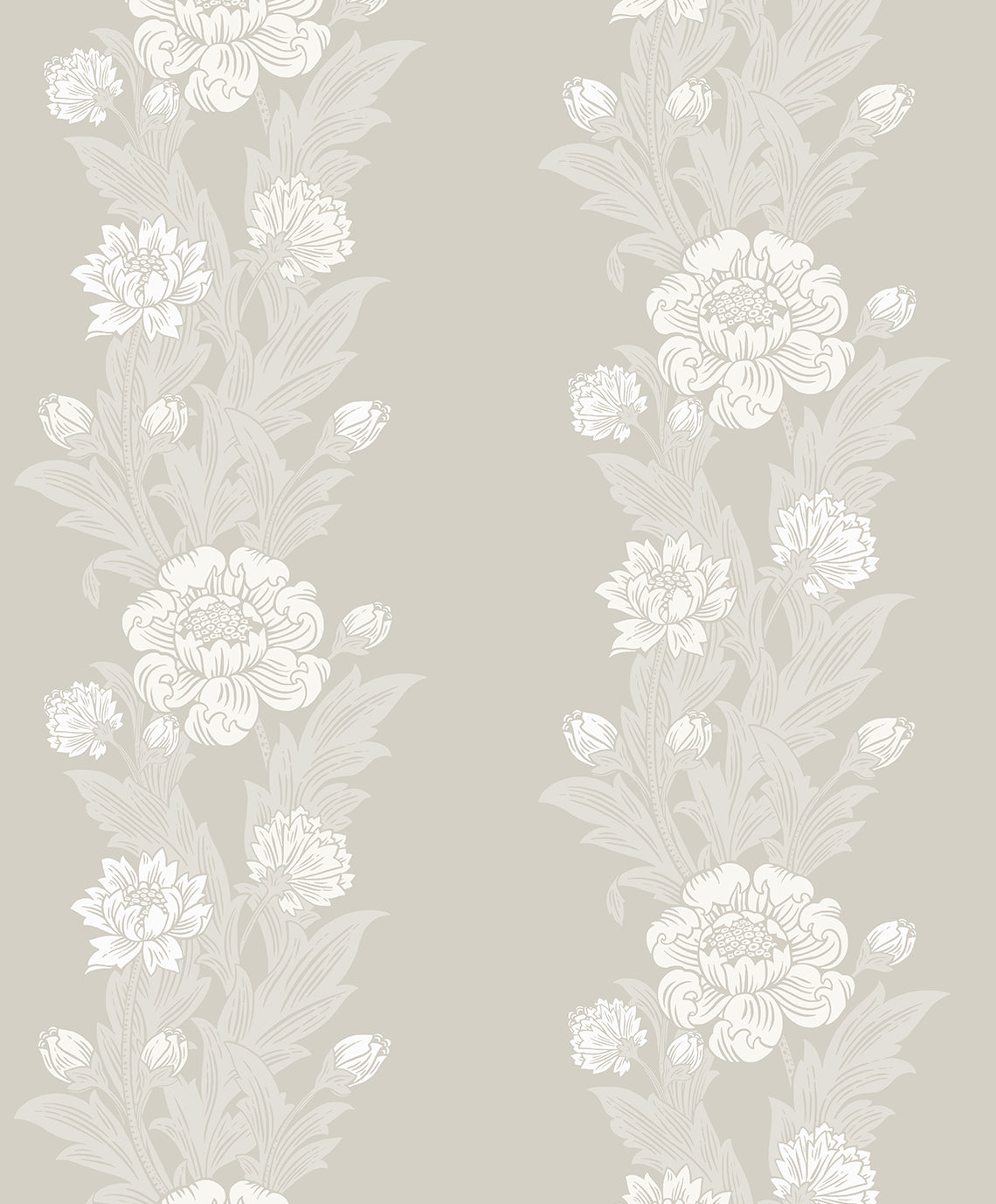 ET12708 Etten Studios Legacy Prints Wallpaper Blooming Stripe Metallic Pearl